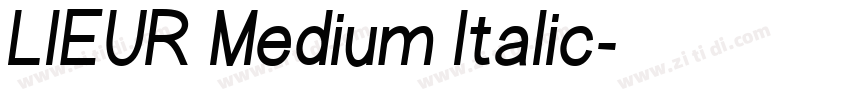 LIEUR Medium Italic字体转换